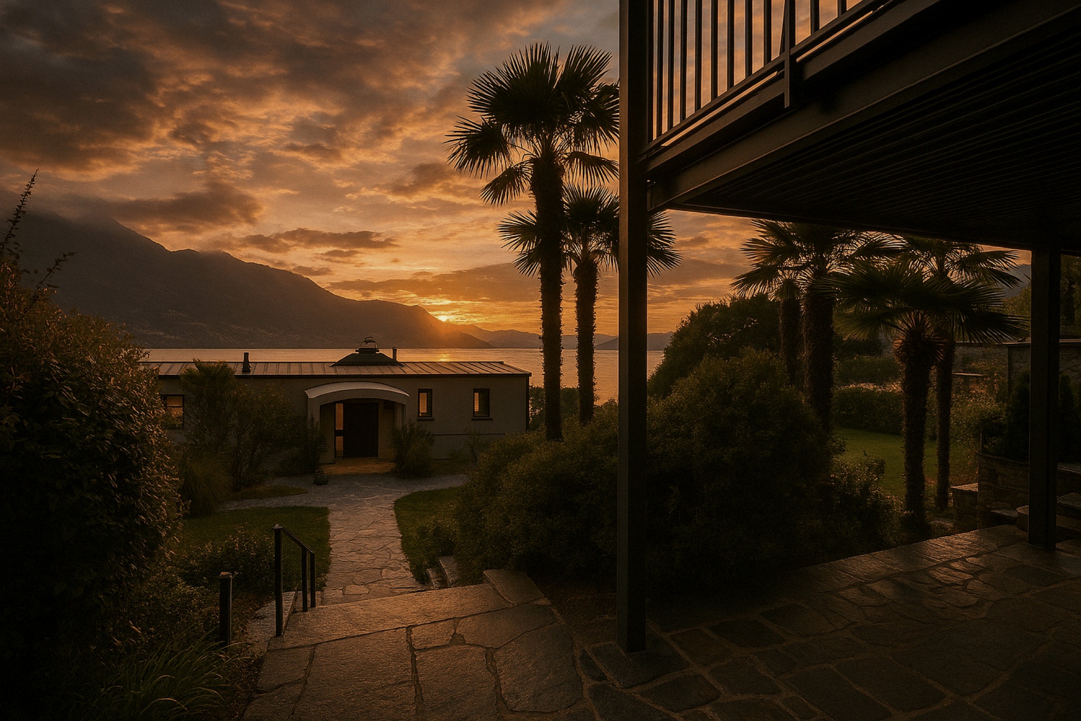 Il giardino al tramonto