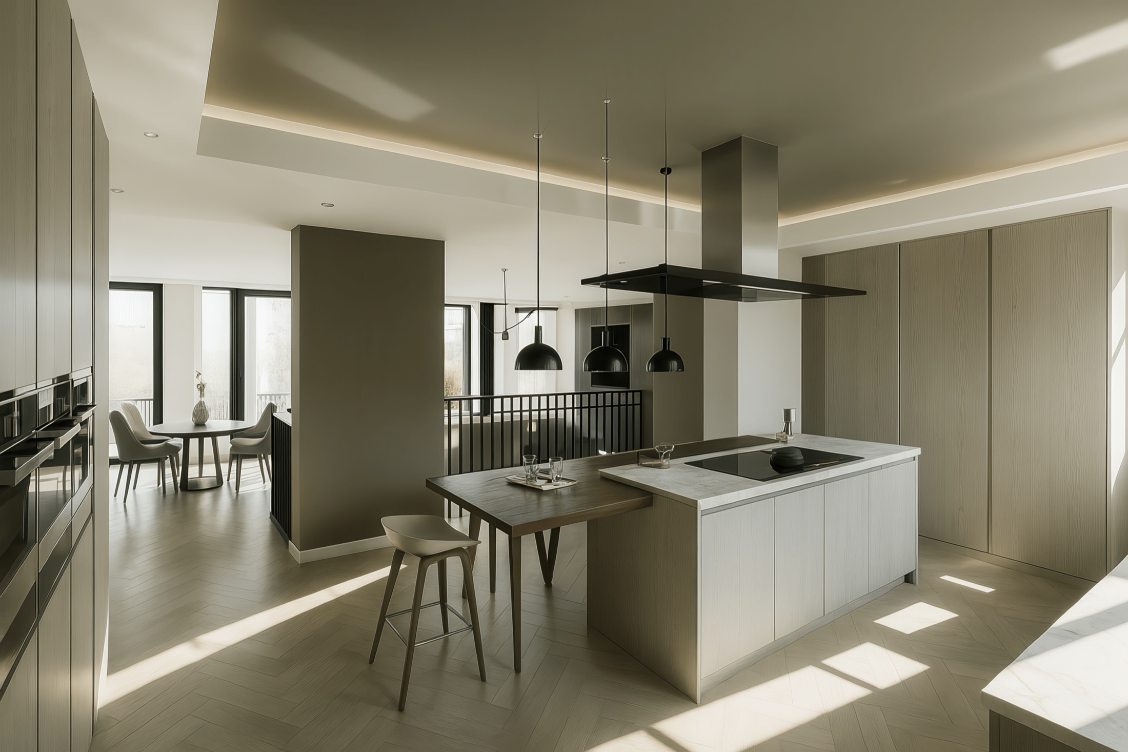 Interni: cucina e salotto